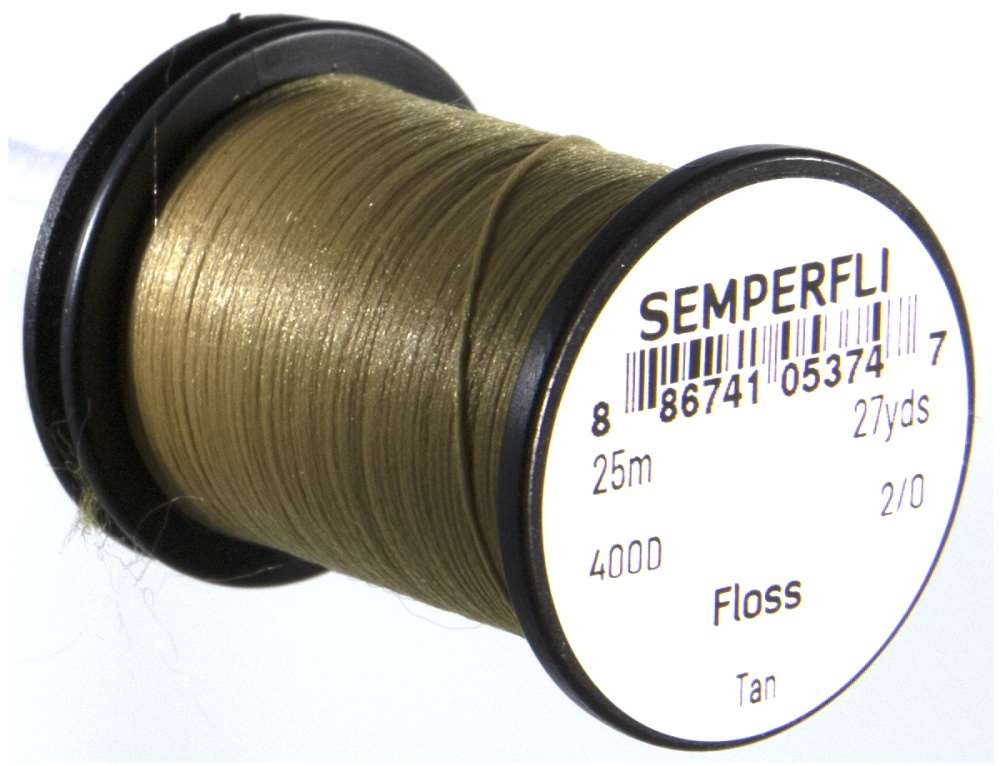 Semperfli Fly Tying Floss Tan Fly Tying Materials (Product Length 27.34 Yds / 25m)